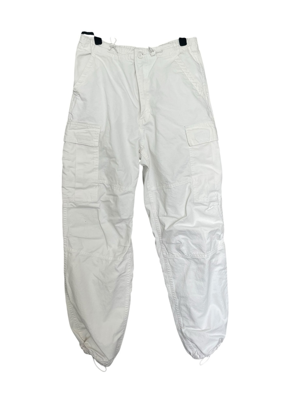 Women’s White Cargo Jogger Pants